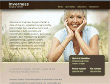 Tablet Screenshot of invernesssurgerycenter.com